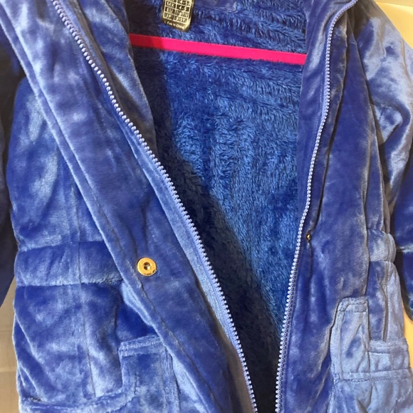 Blue girl velvet Jacket - Picture 3 of 10
